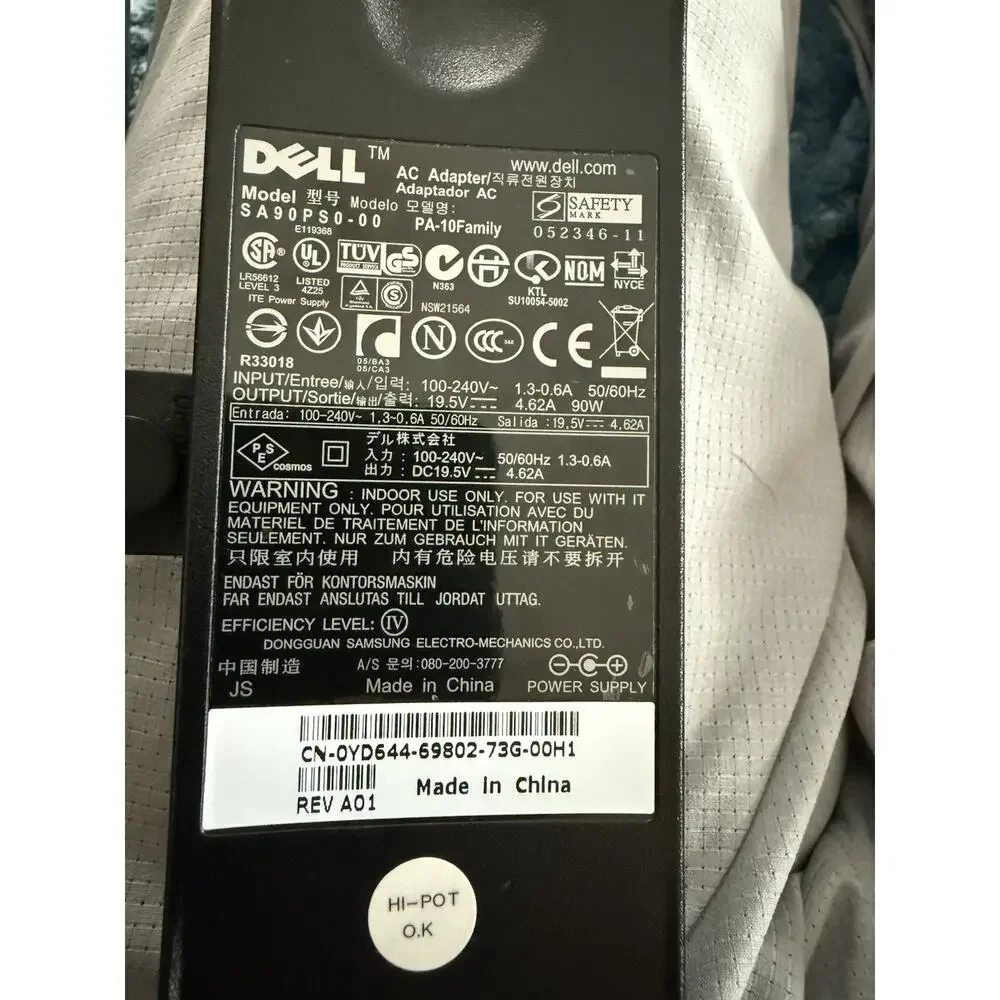 Dell SA90PS0‑00 90 Watt Power Adapter